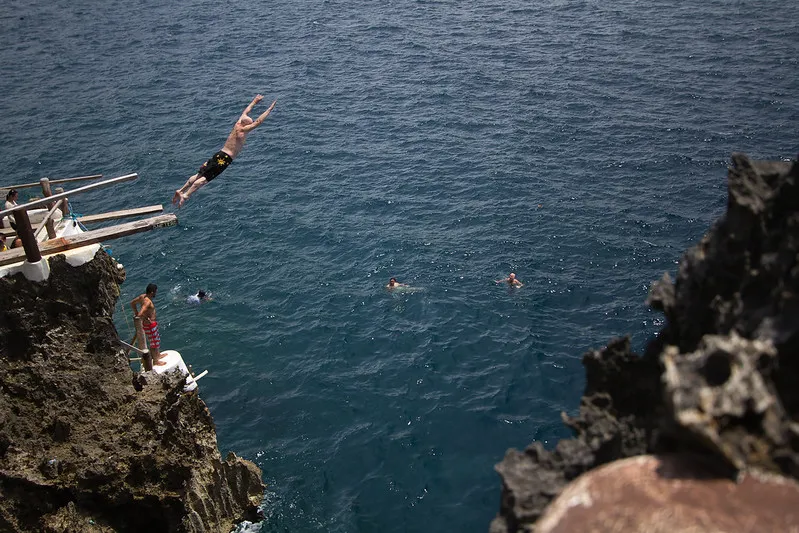 Cliff Jumping at Ariel’s Point Boracay