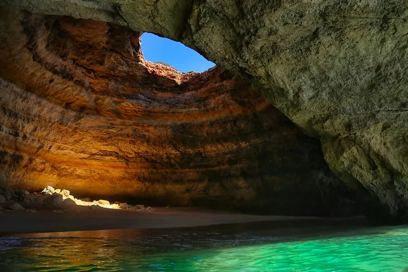 benagil cave in algarve portugal