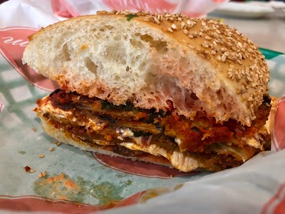 Eggplant Parmigiana Hero New York Sandwiches